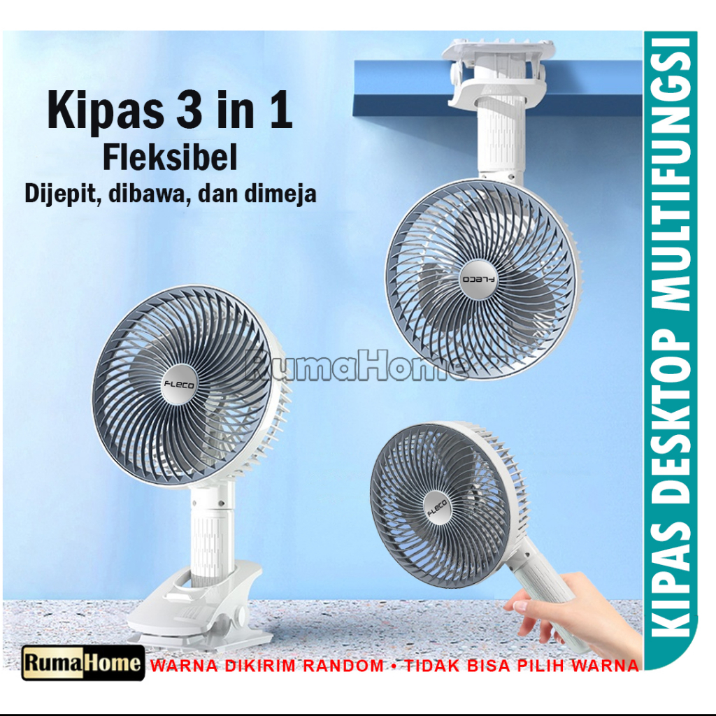 Jual Kipas Angin Portable Mini Meja Traveling Jepit F F Mini Fan Putar Shopee