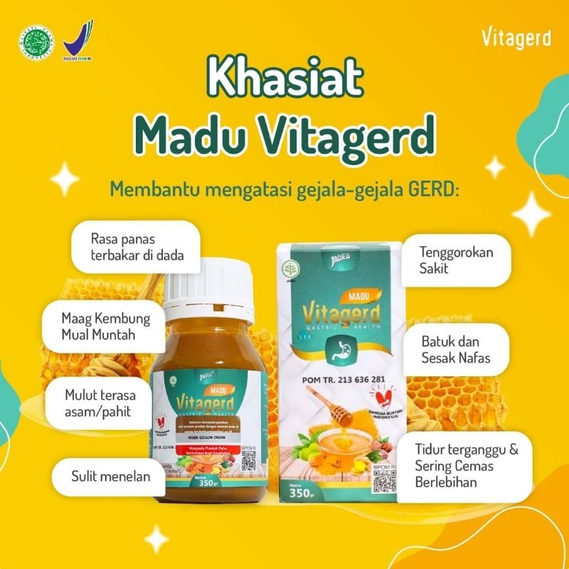 Jual Madu VITAGERD Herbal Obat GERD dan Asam Lambung Original Asli Ori ...