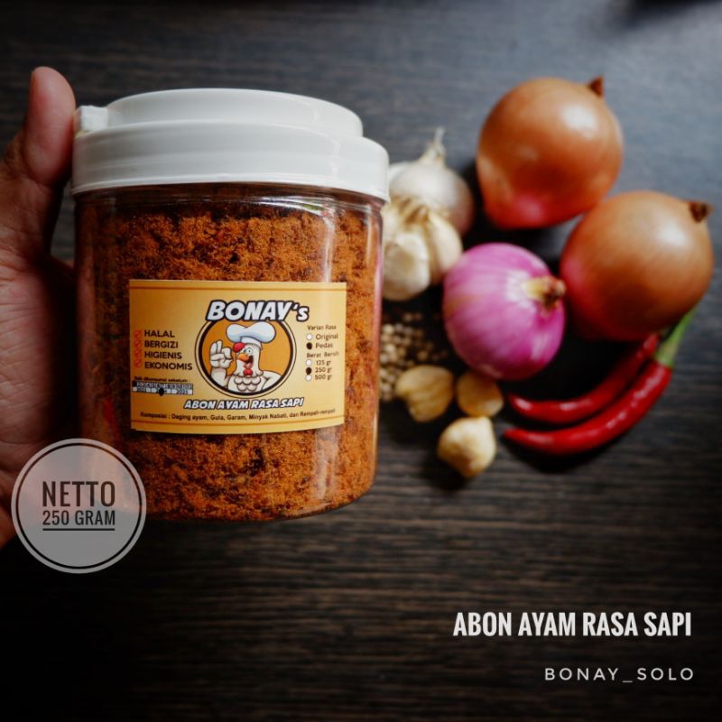 Jual Bonay S Gram Abon Ayam Rasa Abon Sapi Kemasan Toples Halal Abon