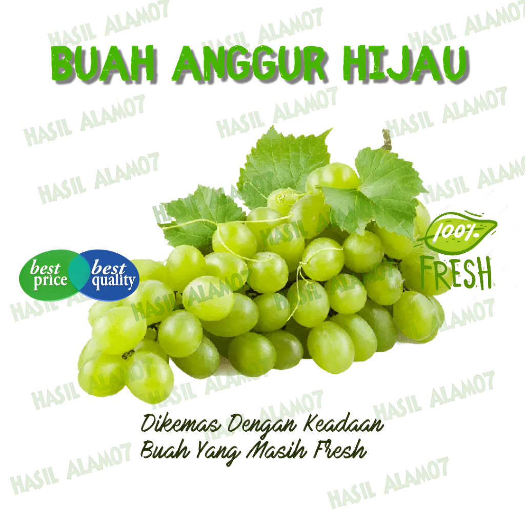 Jual Buah Anggur Hijau Segar 1kg | Shopee Indonesia