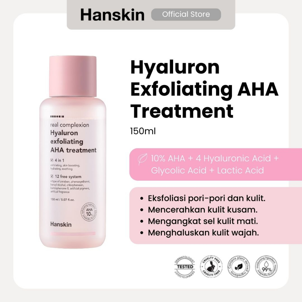 Jual Hanskin Real Complexion Hyaluron Exfoliating AHA Treatment 150 ml