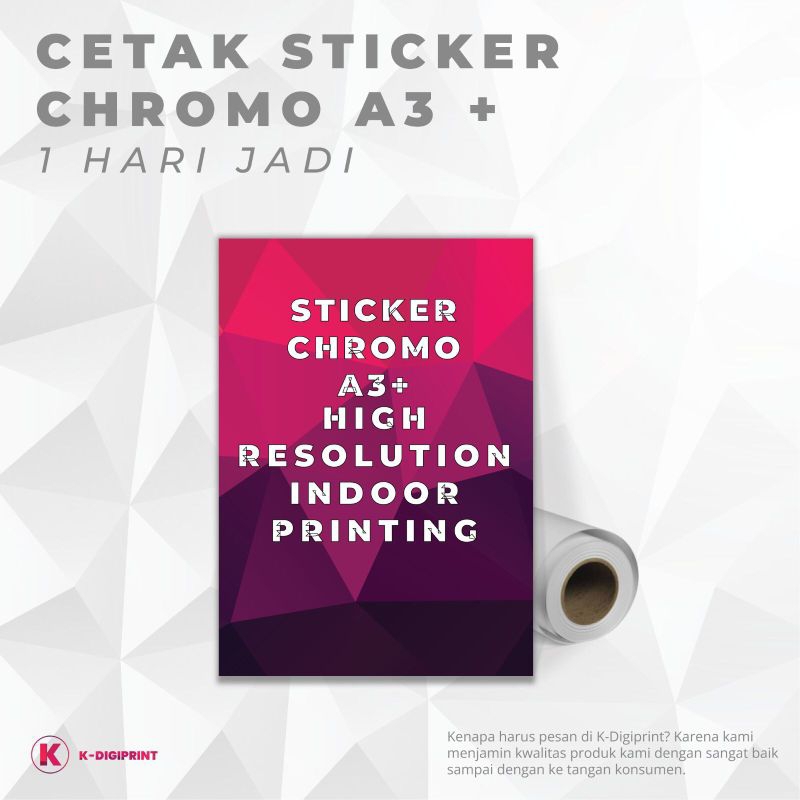 Jual Cetak Stiker Sticker Chromo A3 Satuan Cetak Stiker Label