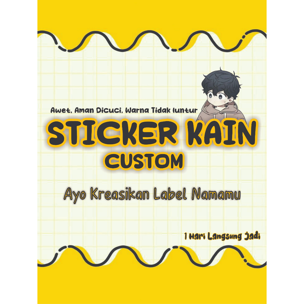 Jual Stiker Label Nama Kain Baju Anak Sekolah Sablon Pesantren Asrama ...