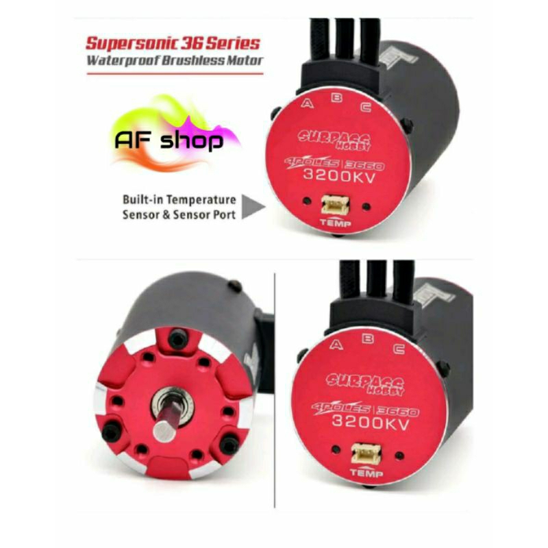 Motore Brushless Rocket 3674 1650KV Con Sensore Di Temperatura, Per Auto RC 1/8 E 1/10 - Foto 2