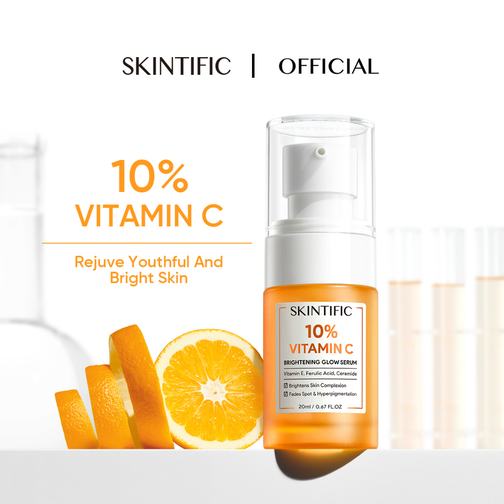 Jual SKINTIFIC 10 Vitamin C Brightening Glow Serum 20ml Shopee Indonesia