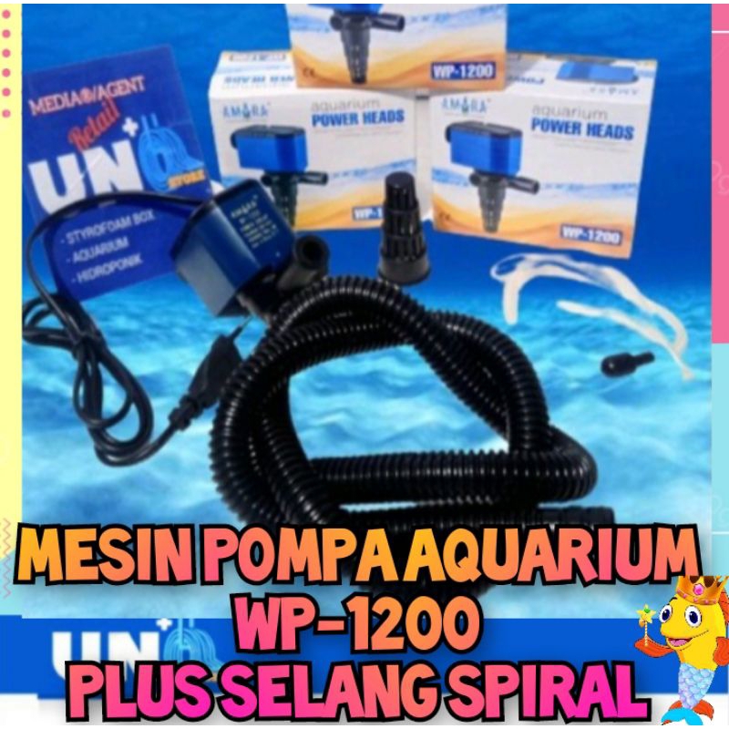 Jual POMPA AIR PEMBERSIH AQUARIUM RENDAM AMARA POWER HEAD WP 1200 ...