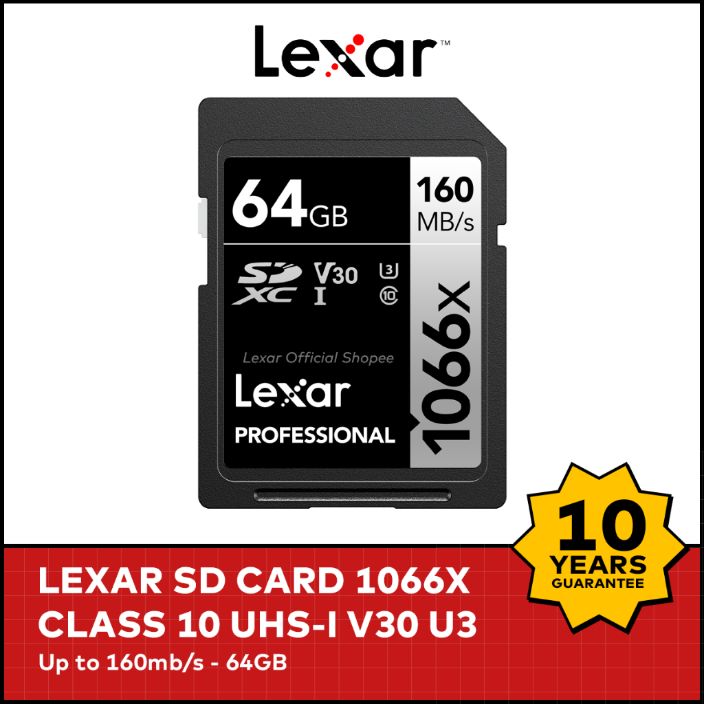 Jual Lexar SDXC Professional 1066x UHSI U3 V30 Original 64GB