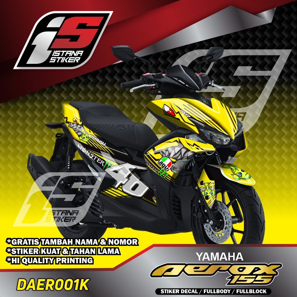 Jual stiker decal aerox 155 connected full body | Shopee Indonesia