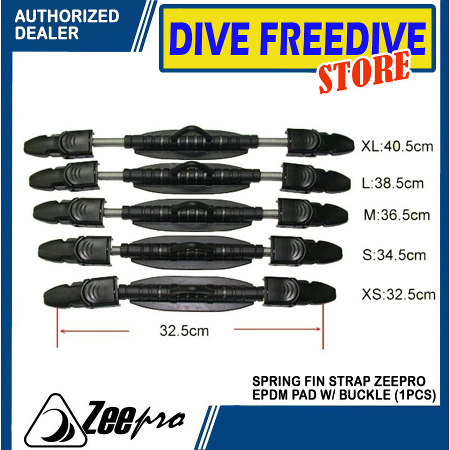 Jual Spare Part Spring Buckle Strap Jet Fin Diving Fins Zeepro EPDM PAD ...