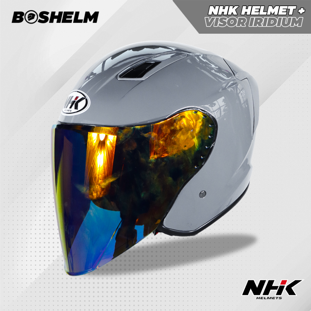 Jual BOSHELM BOSHELM Helm NHK R1 ELITE SOLID Iridium Visor NORISK RED ...