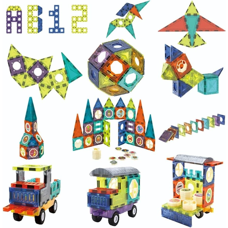 Jual Mainan Edukasi Anak Magnetic Blocks Tiles Mainan Magnet Balok ...