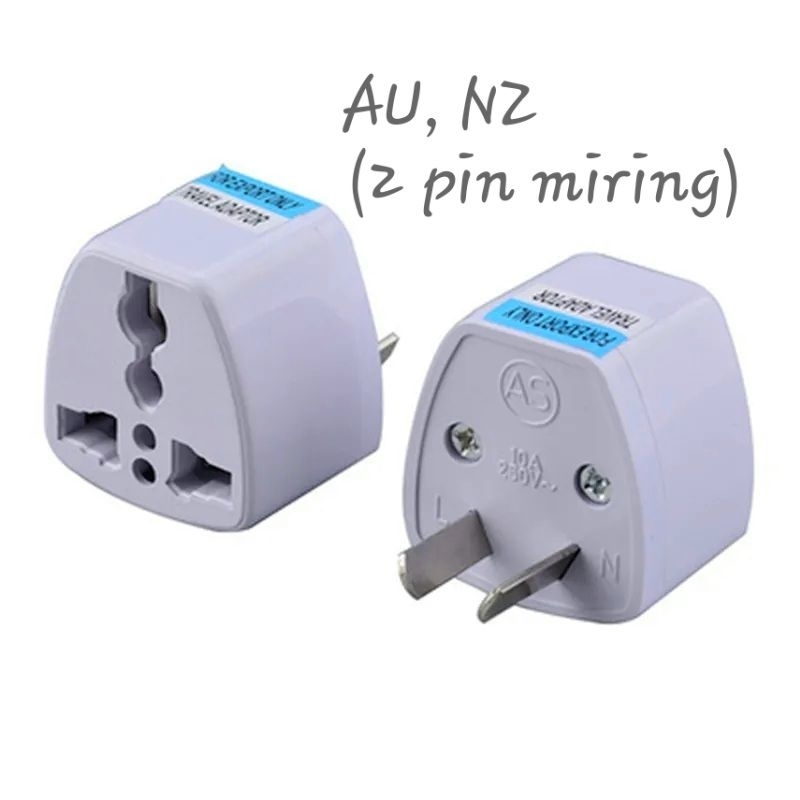 Jual Konverter AU AUS NZ US to Universal Plug EU UK Converter Over ...