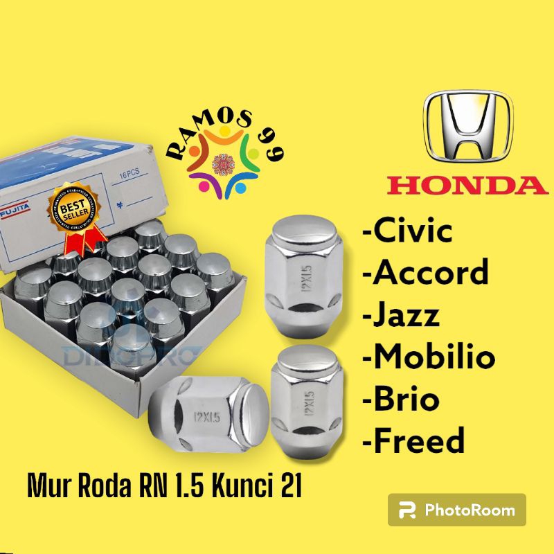 Jual Mur Baut Roda Racing Lugnut Rn Isi Pcs Mobil Honda Bahan Baja Berkualitas Shopee