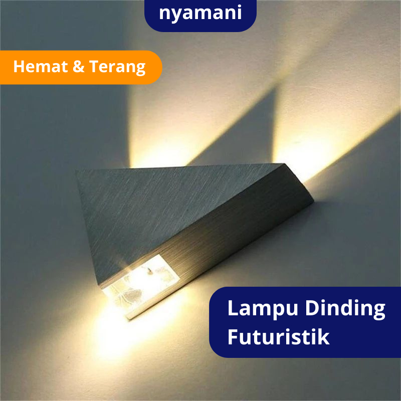 Jual Nyamani Lampu Dinding Hias Rumah Bentuk Segitiga Led Modern