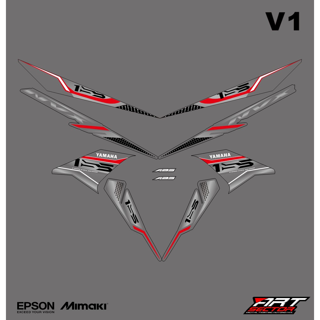 Jual STICKER STRIPING TRANSPARAN AEROX VVA 155 OLD 2016 - 2020 GRADASI ...
