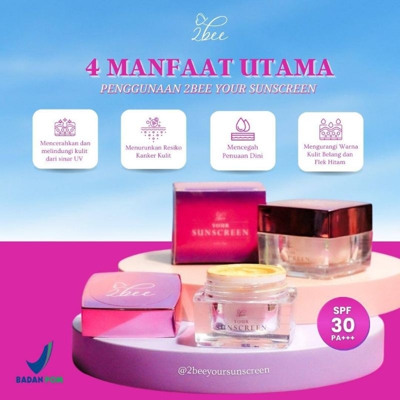 Jual Tinted Sunscreen 2bee Glow SPF 30 PA +++ mencerahkan dan ...