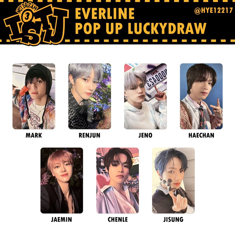 Jual Pre Order Photocard Everline Pop Up Lucky Draw Nct Dream The Rd Album Istj Pc Ld