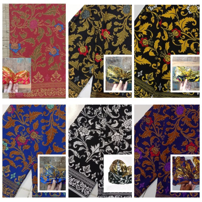 Jual Set Sarung Bali Patra Dan Udeng Jadi / Sarung Motif Patra / Sarung ...