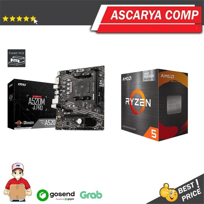 Jual (BUNDLE) MSI A520M-PRO + RYZEN 5 5600G | Shopee Indonesia