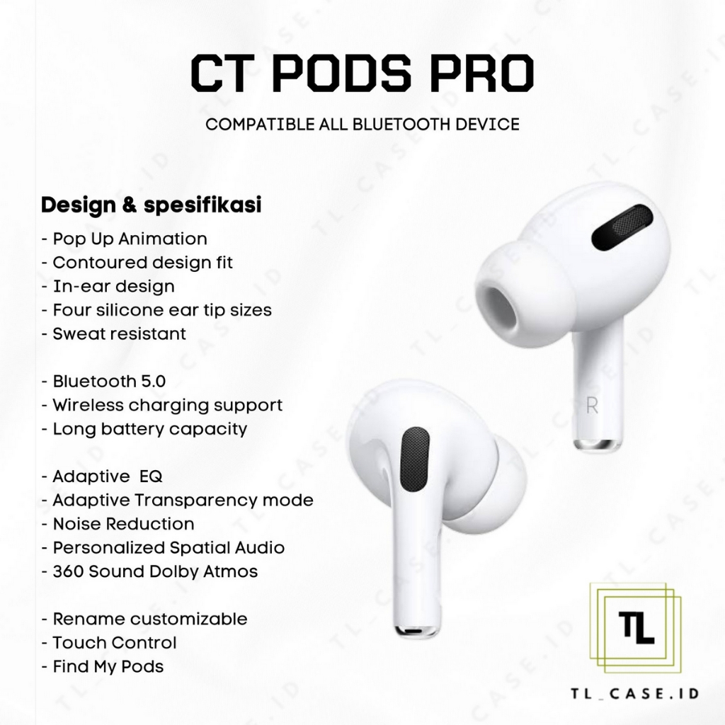 Jual CT - THE PODS PRO | 1:1 HIGH QUALITY - detectable best audio ...