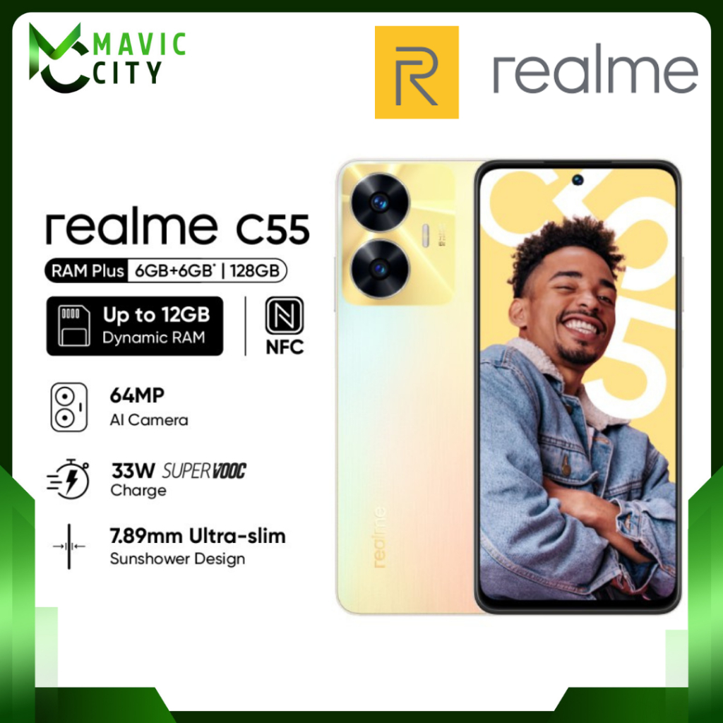 Jual Realme C55 6/128GB + 8/256GB Garansi Resmi | Shopee Indonesia