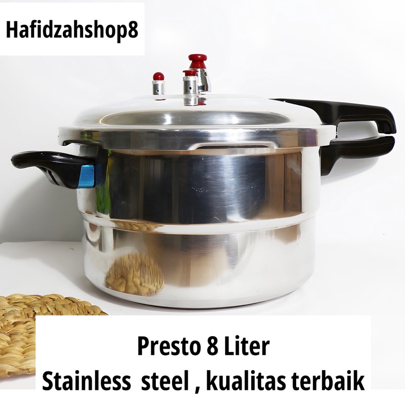 Jual PANCI PRESTO 8LITER STAINLESS STEEL TEBAL KUALITAS TERBAIK Shopee Indonesia