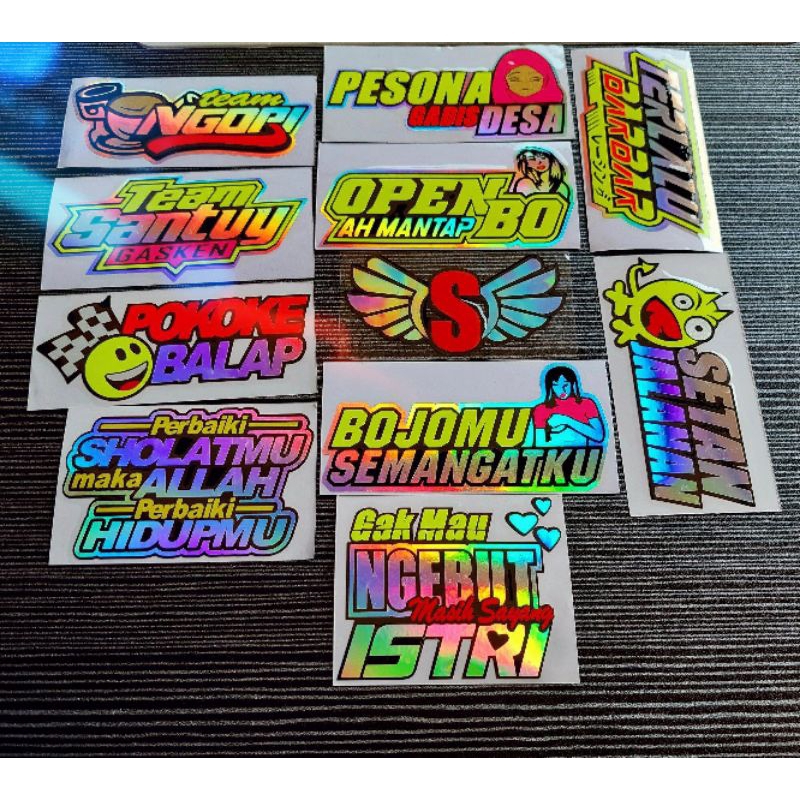 Jual Stiker Cutting Hologram Nama Bebas Shopee Indonesia