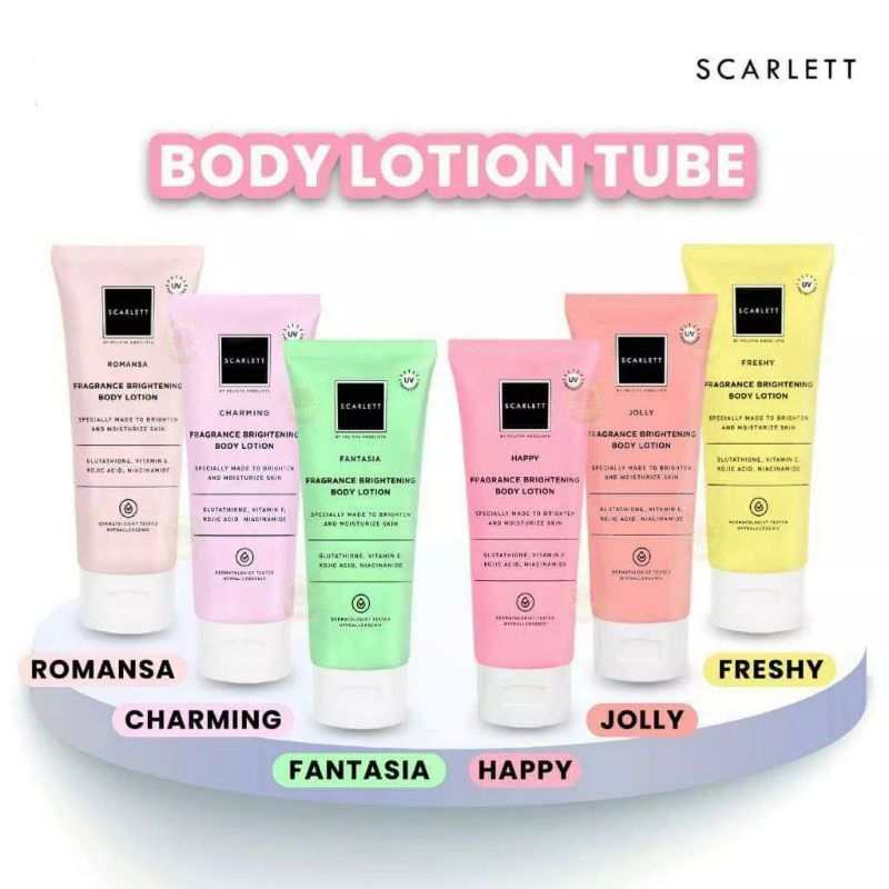 Jual SCARLETT BODY LOTION TUBE 180ML Shopee Indonesia