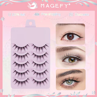 MAGEFY Bulu Mata Palsu 5 Pasang 3D Ekstensi Bulu Mata Fairy Princess Manga Eyelashes 1464