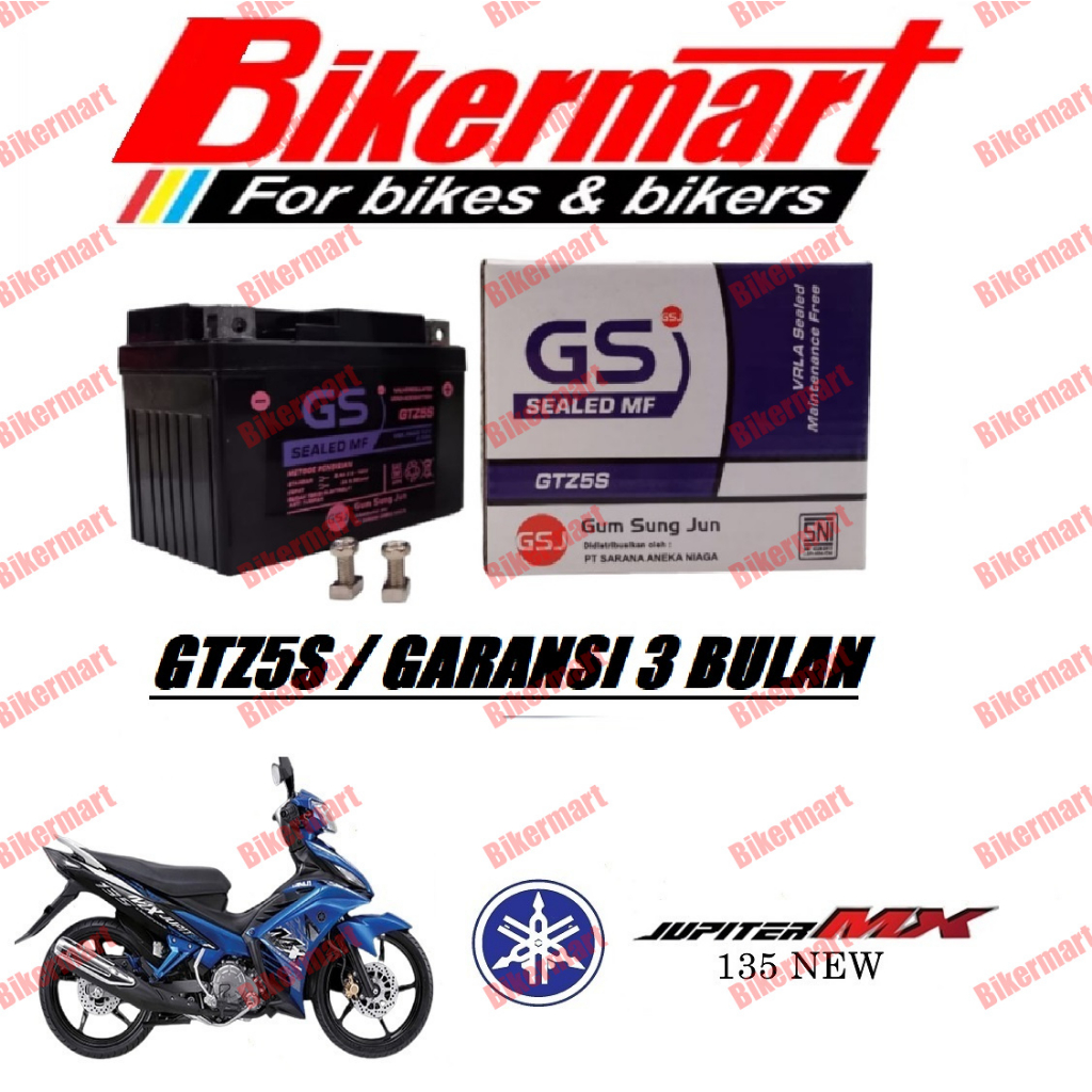 Jual Aki Motor Yamaha New Jupiter MX 135 GTZ5S Accu Kering MF | Shopee