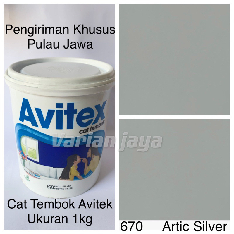 Jual Cat Tembok 1kg Abu Abu Avitex Artic Silver 670 Shopee Indonesia