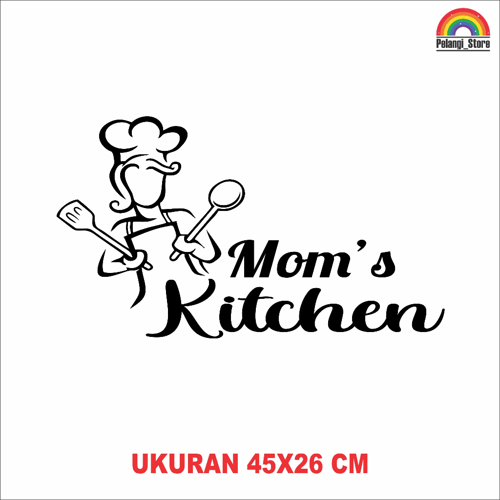 Jual Wall Sticker Quote Motivasi Mom's Kitchen Stiker Dekorasi Dinding ...