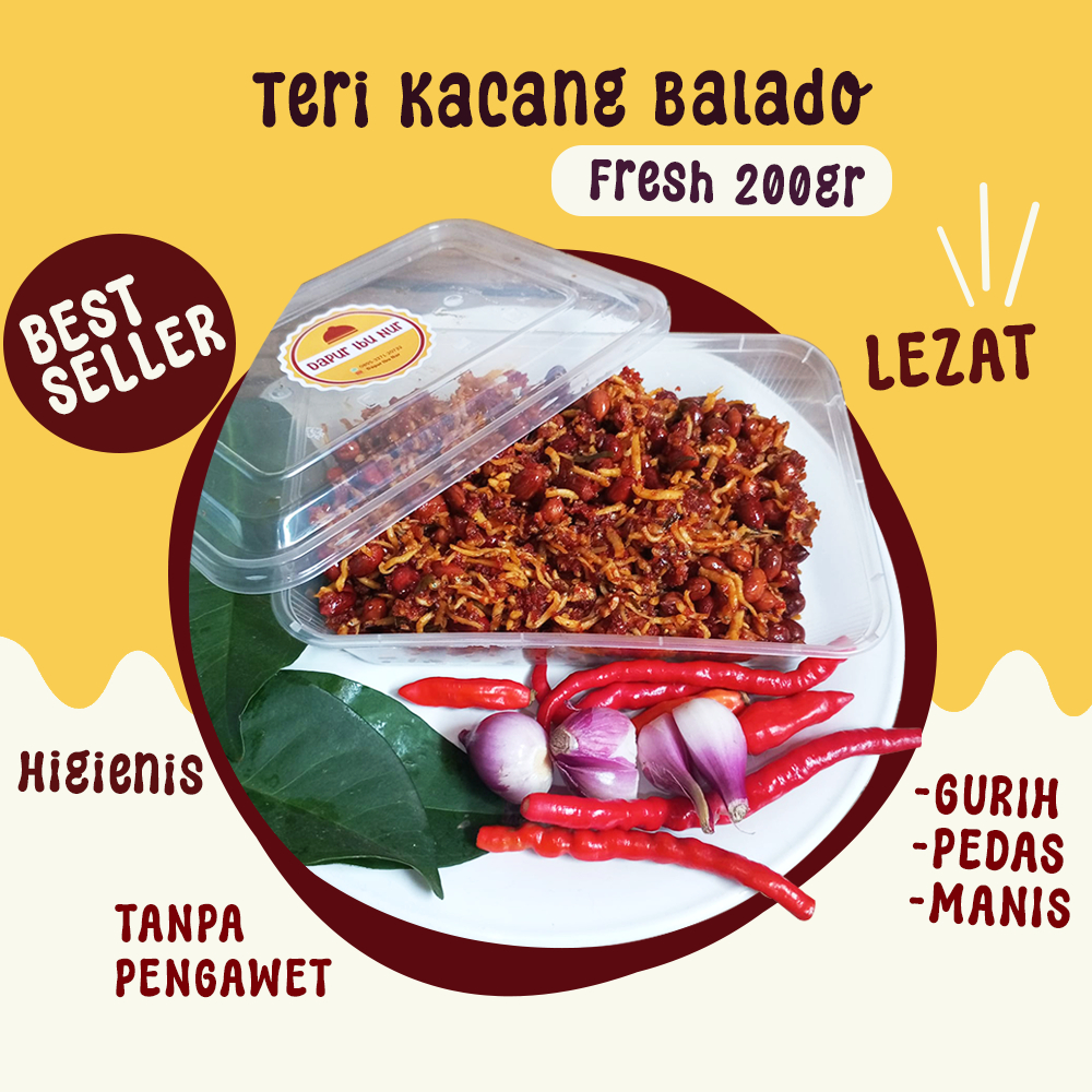 Jual Teri Kacang Balado 200gr Teri Medan Fresh Setiap Pemesanan