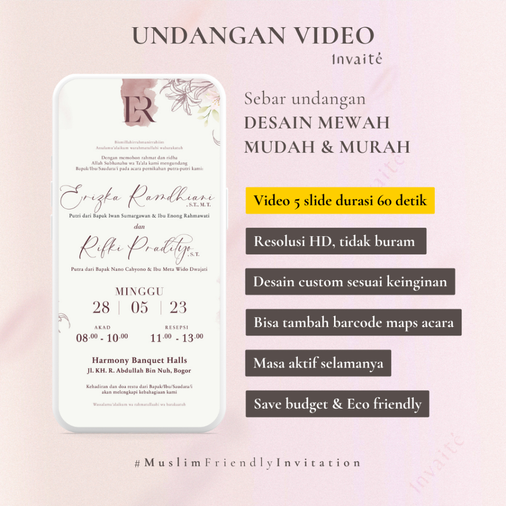 Jual Undangan Video Pernikahan 