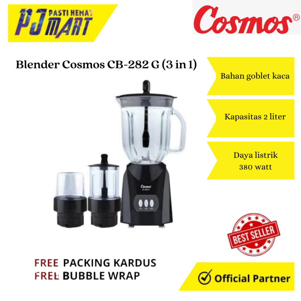 Jual Blender Cosmos CB 282 G (3 In 1) | Blender Cosmos Kaca | Blender ...