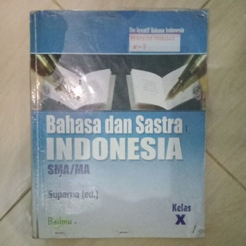 Jual Buku Bahasa Dan Sastra Indonesia Kelas 10/ Kelas 1 SMA Bailmu ...