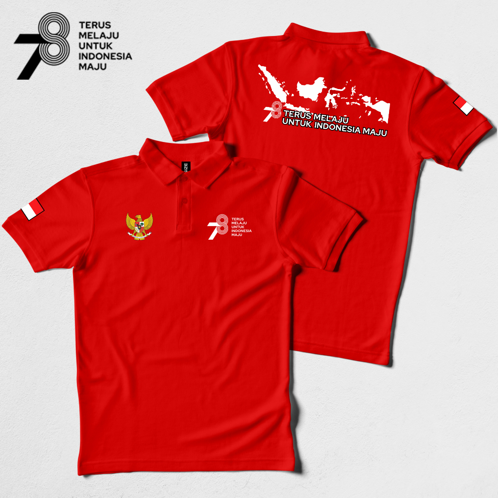 Jual Virality Polo Poloshirt Kaos Baju Dewasa Edisi Spesial Hut Ri Republik Indonesia Ke