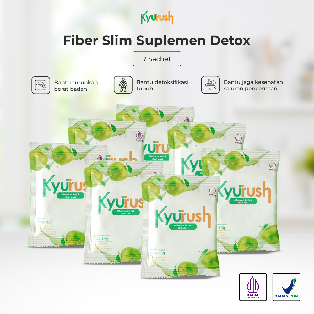 Jual Kyurush Minuman Diet Serat Fiber Slim Suplemen Detox Pelangsing ...