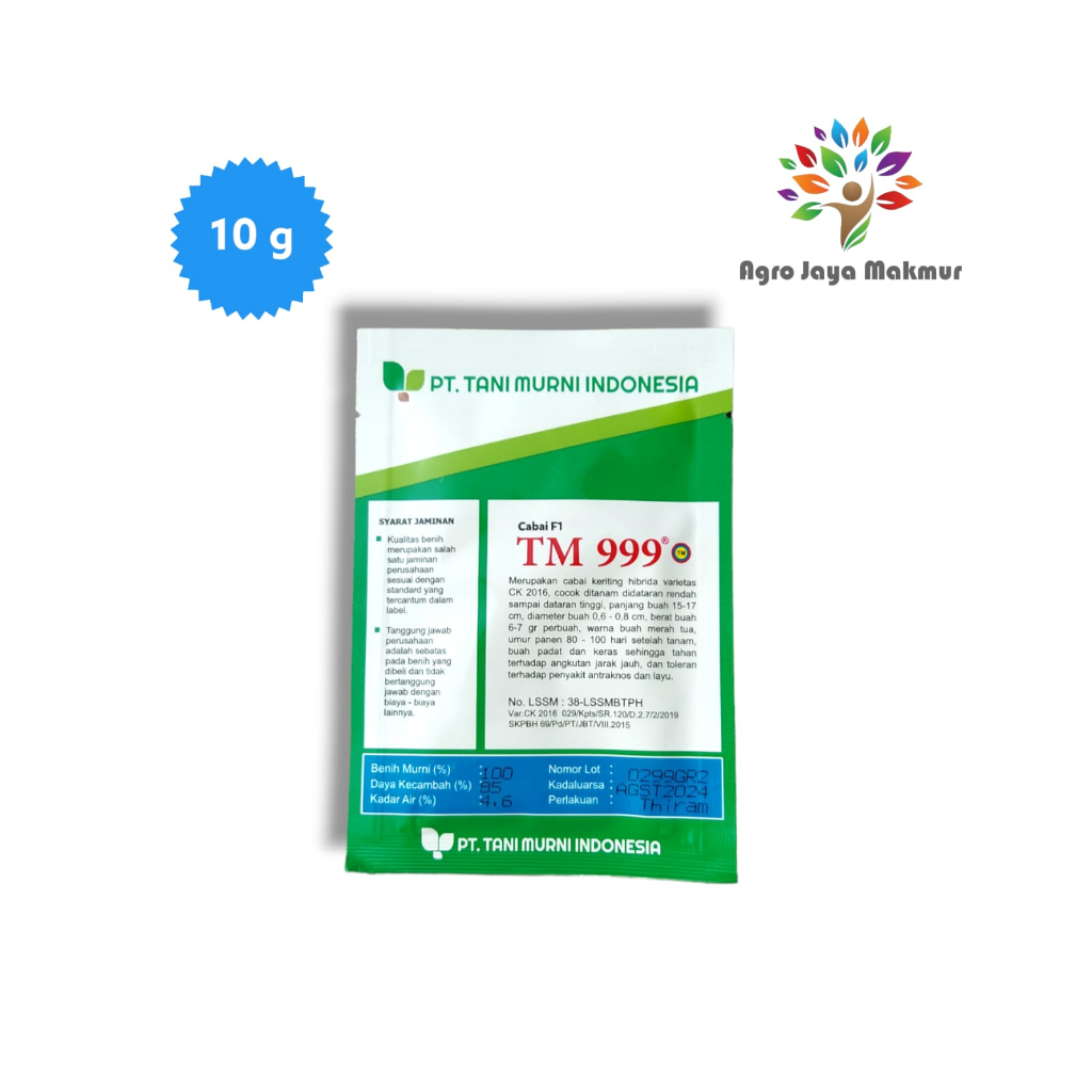 Jual TM 999 10 GRAM/cabe tm 999/cabe tm 99/bibit cabe tm 999/benih cabe ...