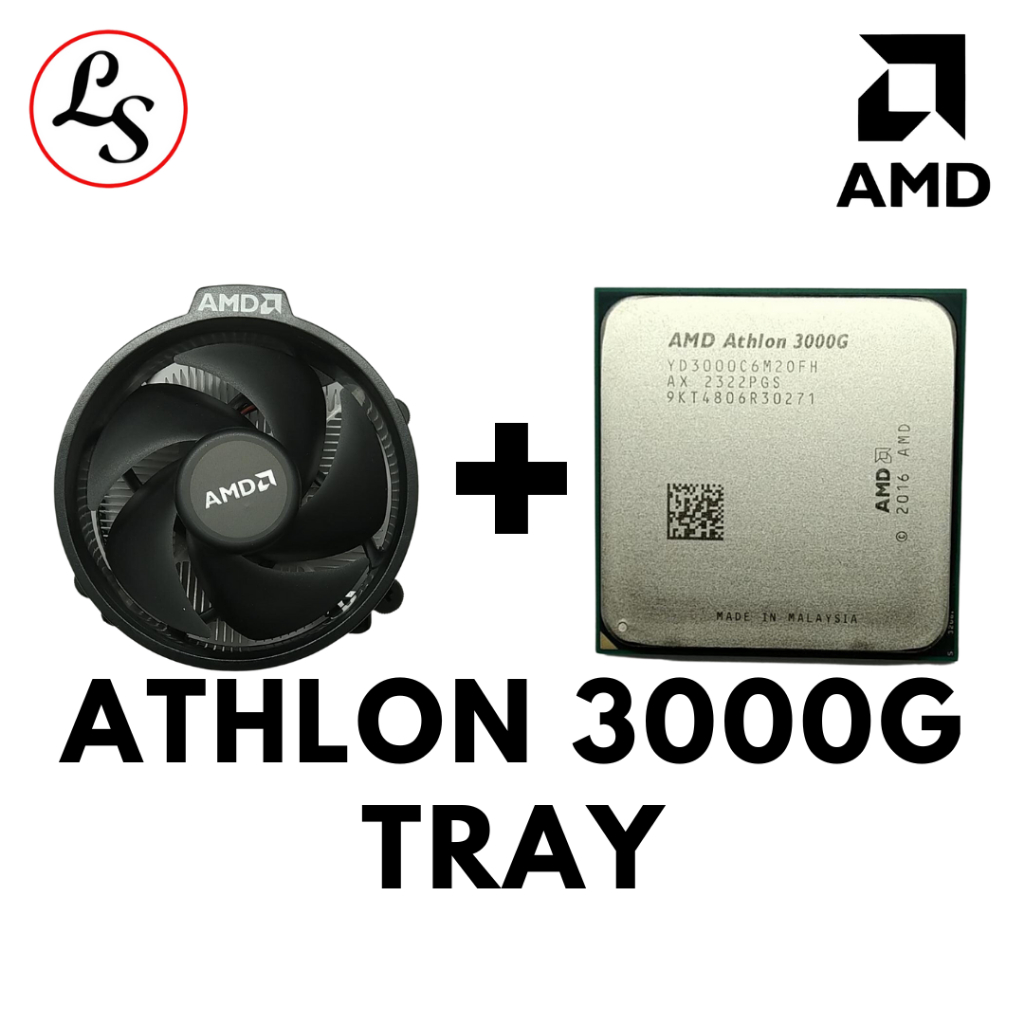 Jual AMD PROCESSOR Athlon 3000G With Radeon Vega 3 + FAN TRAY | Shopee ...