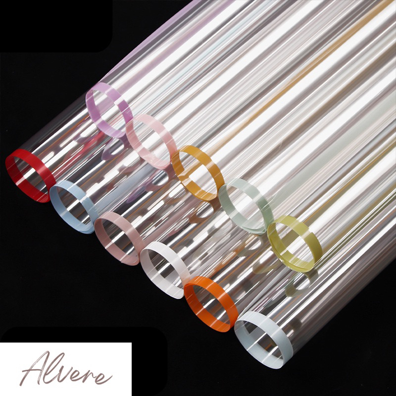 Jual Flower Wrapping Paper Transparan List Cellophane Transparent Line ...