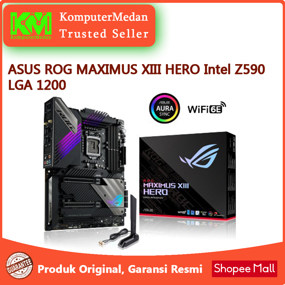 Jual ASUS ROG MAXIMUS XIII HERO Motherboard Intel Z590 LGA 1200 ATX