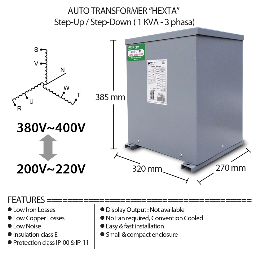 Jual Trafo Listrik Auto Transformer Hexta single tap 1kva | Shopee ...