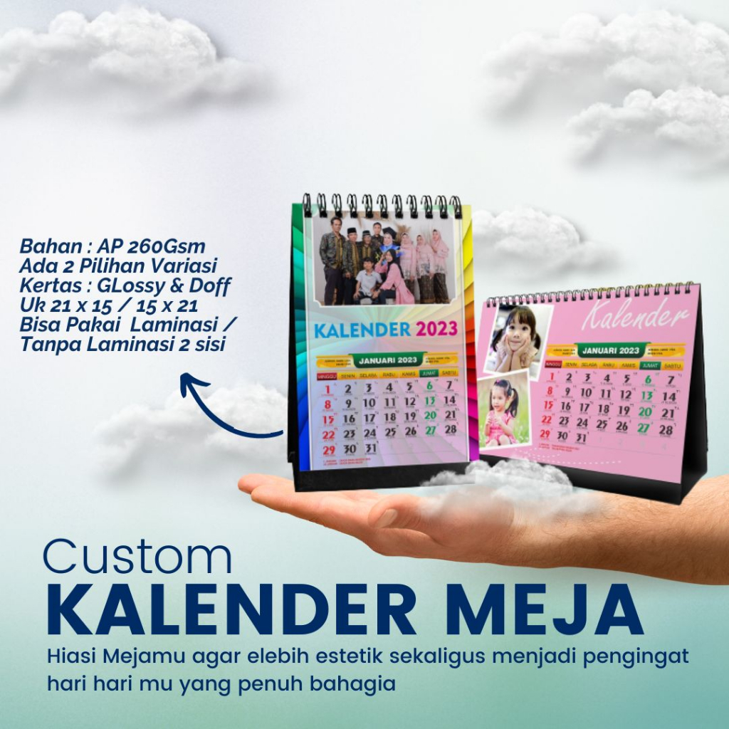 Jual Kalender Duduk /Kalender Meja Custom | Shopee Indonesia