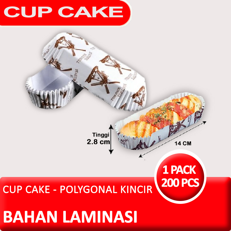 Jual Paper Cup Case Roti OVAL Model Kincir Isi 200 Cup Cake Cup