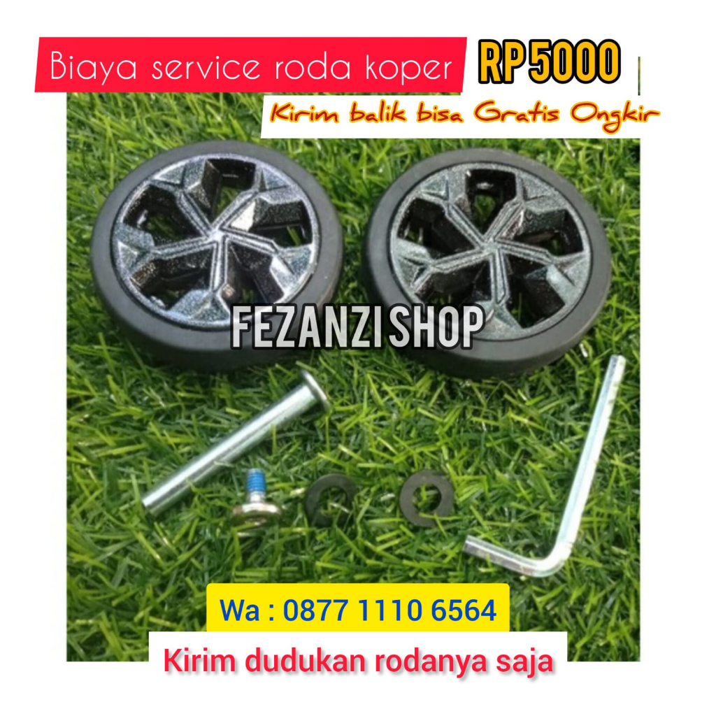 Jual roda koper replacement double ban diameter 6cm | Shopee Indonesia