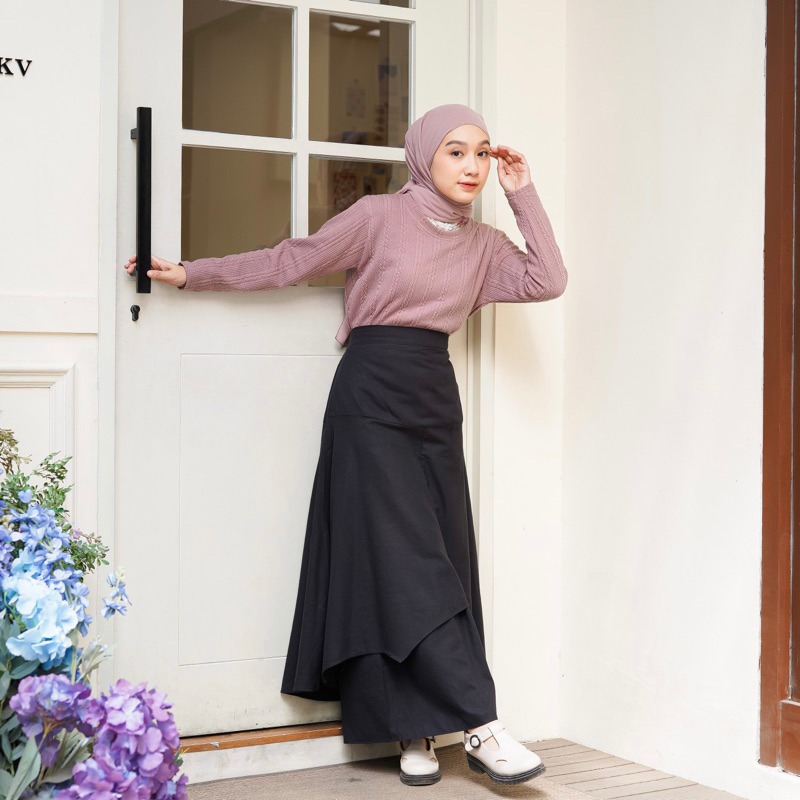Jual Arumy skirt | Rok layer | Rok panjang wanita lucu | Shopee Indonesia