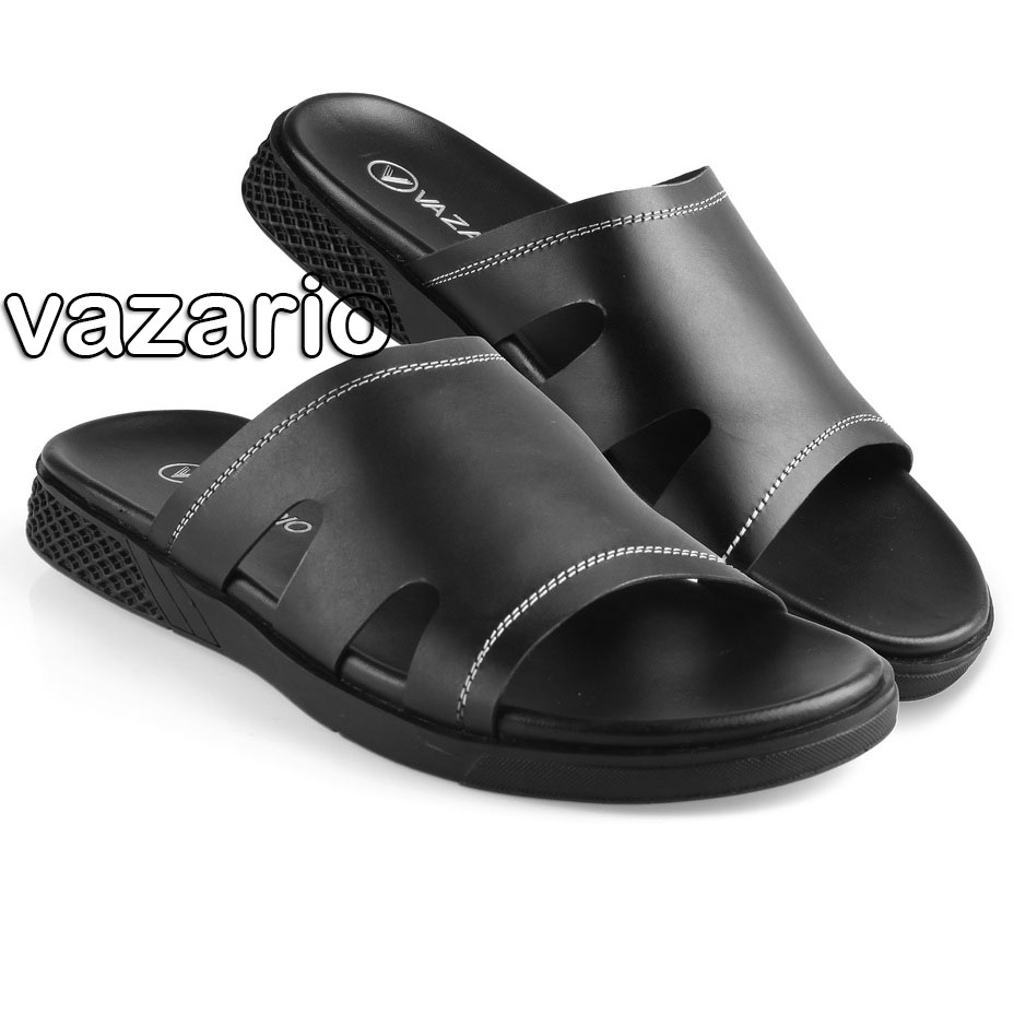 Jual Vazario 39-43 Sandal Pria Sandal Black Sendal Brown Sendal Pria ...