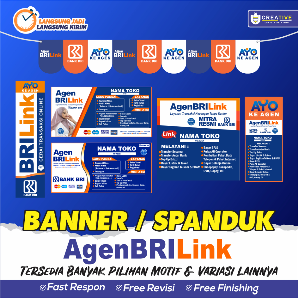 Jual Paket Banner / Spanduk Agen BRILink (Langsung Jadi, Langsung Kirim ...