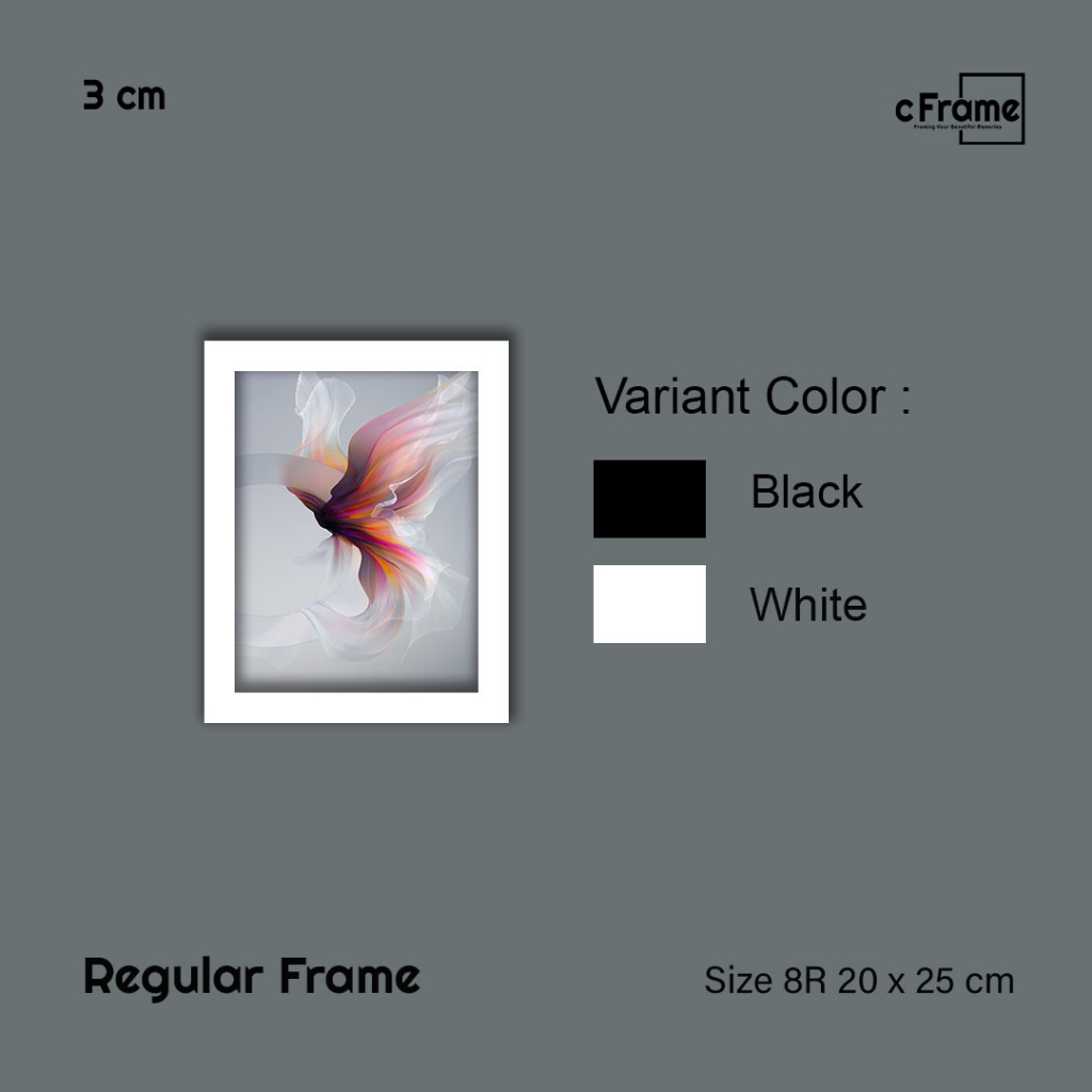 Jual Bingkai Foto Aestehtic Fiber Minimalis 3 cm 8R 20 x 25 cm cFrame ...